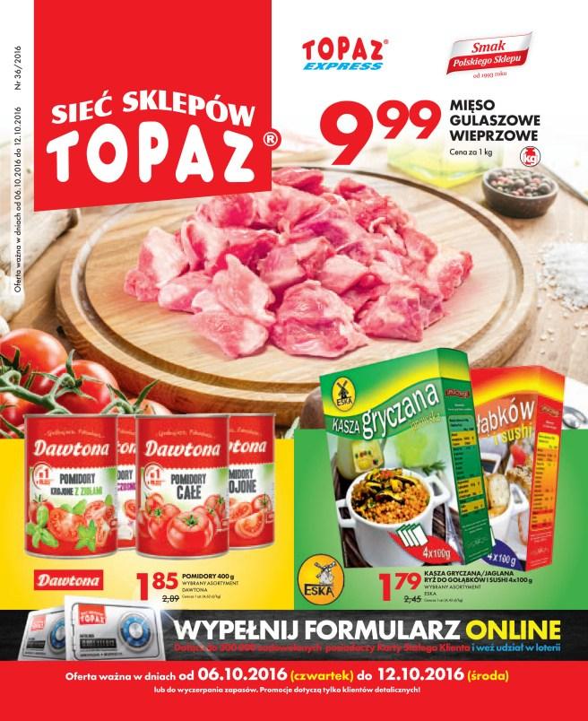 Gazetka promocyjna Topaz str. 1